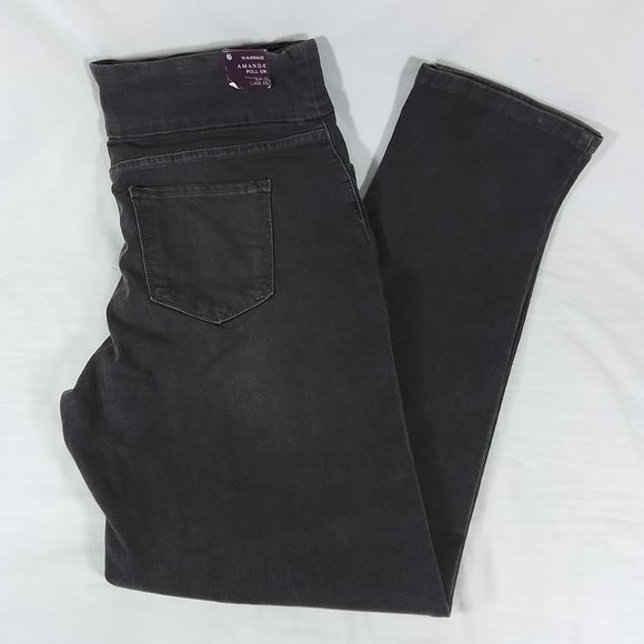 NWT Gloria Vanderbilt Jeans - Amanda Pull On - 24W S - California (Black) - Picture 3 of 7